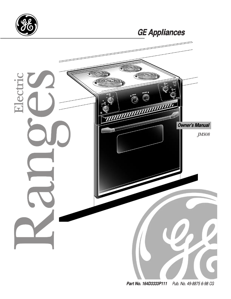 Page n°1 - Manuel d'utilisation et d'entretien GE JMS08BAAD