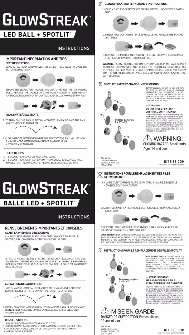 Page 1 de la notice Manuel utilisateur Nite Ize GSBC-07-R7