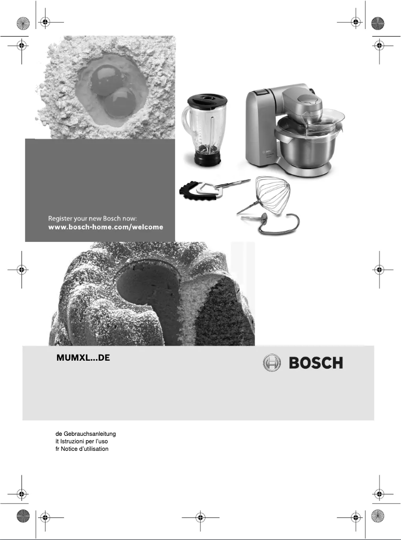 Page 1 de la notice Manuel utilisateur Bosch MUMX25CLDE