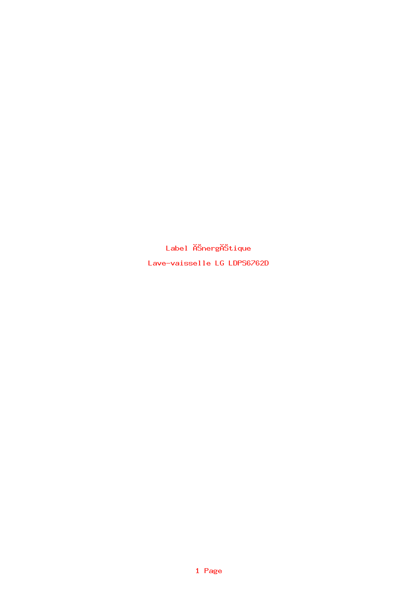 Image de la première page du manuel de l'appareil LDPS6762D
