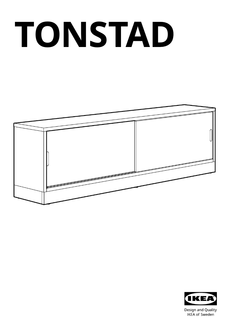 Page 1 de la notice Manuel utilisateur Ikea TONSTAD 705.571.80
