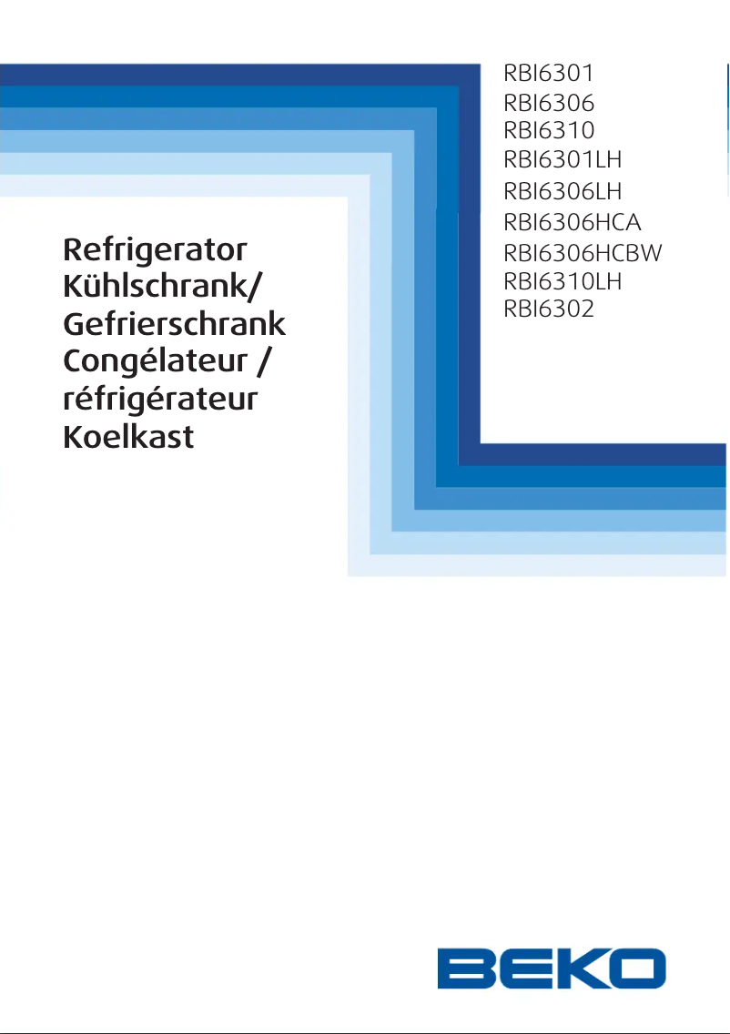 Page 1 de la notice Manuel utilisateur Beko RBI 6301