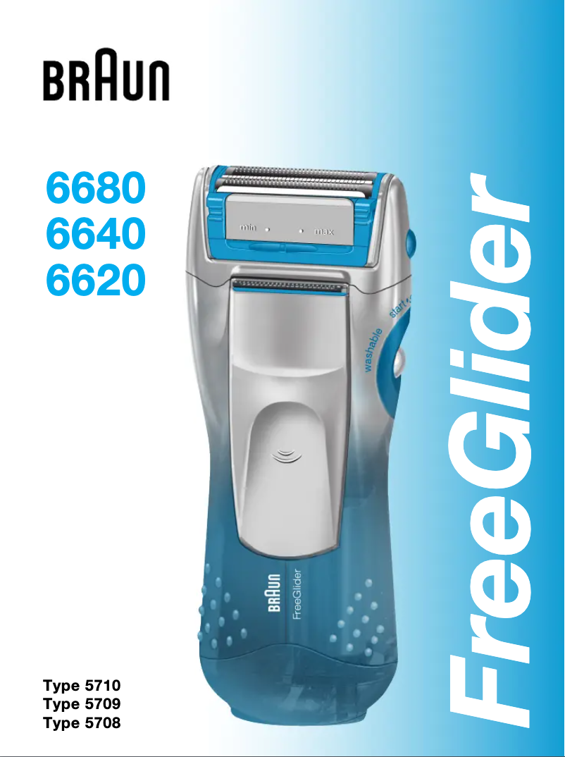 Page 1 de la notice Manuel utilisateur Braun FreeGlider 6680