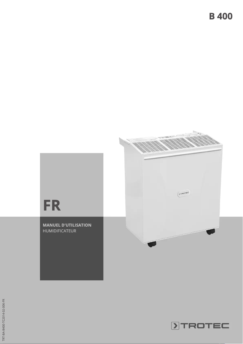 Page 1 de la notice Manuel utilisateur Trotec B 400