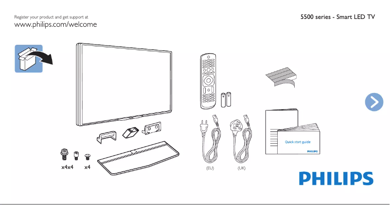 Page 1 of the manual Quick Start Guide Philips 32PFT5509
