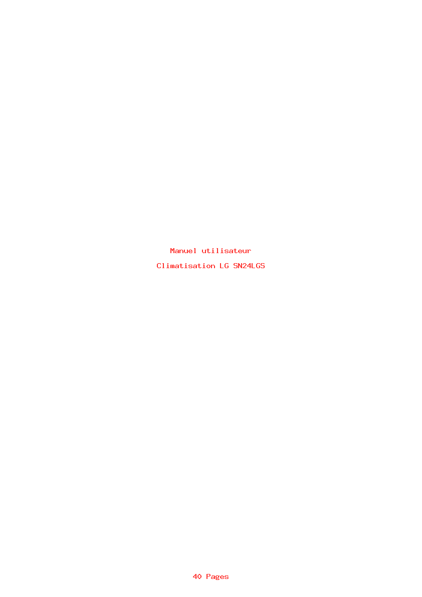 Page 1 de la notice Manuel utilisateur LG SN24LGS