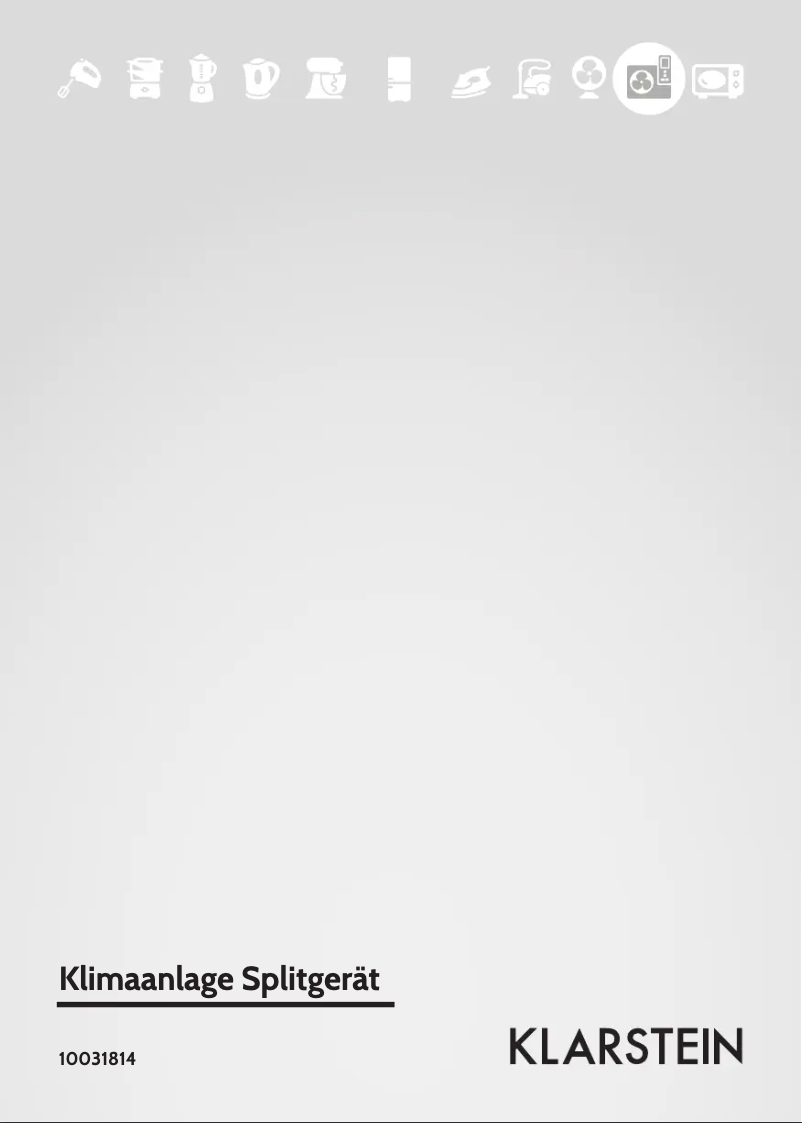 Page 1 de la notice Manuel utilisateur Klarstein 10031814