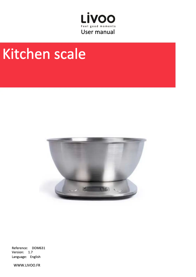 Page 1 de la notice Manuel utilisateur Livoo DOM431
