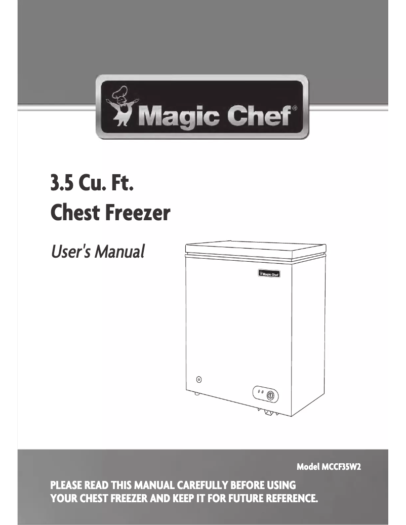 Página 1 del manual Manual de instrucciones Magic Chef MCCF35W2