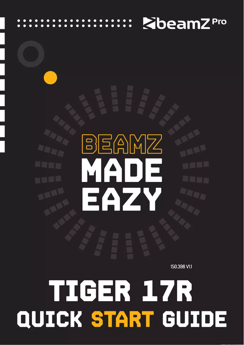 Page 1 de la notice Guide de démarrage rapide BeamZ Tiger 17R