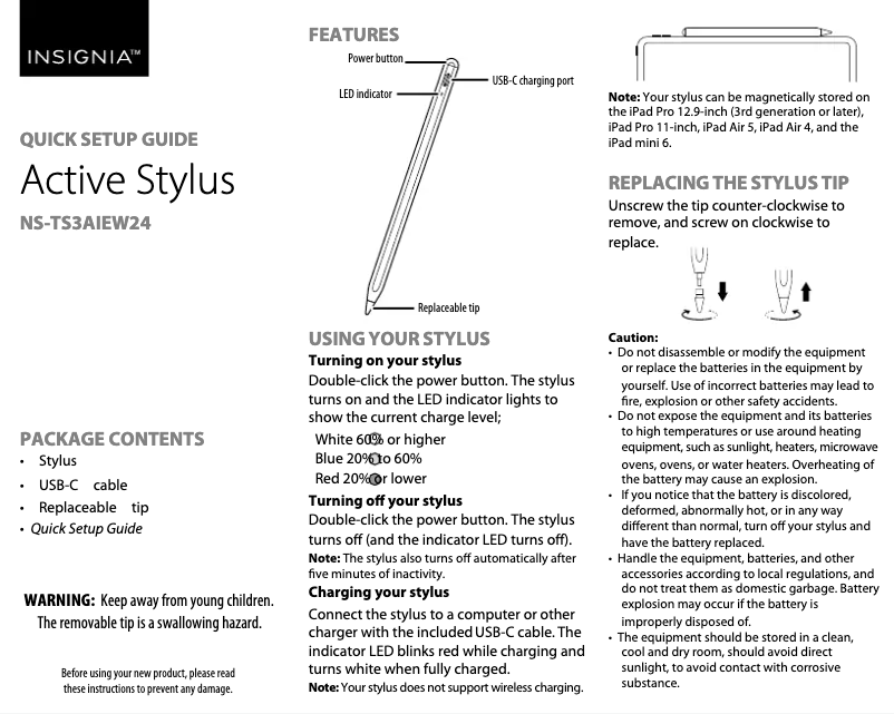 Page 1 of the manual User Manual Insignia NS-TS3AIEW24