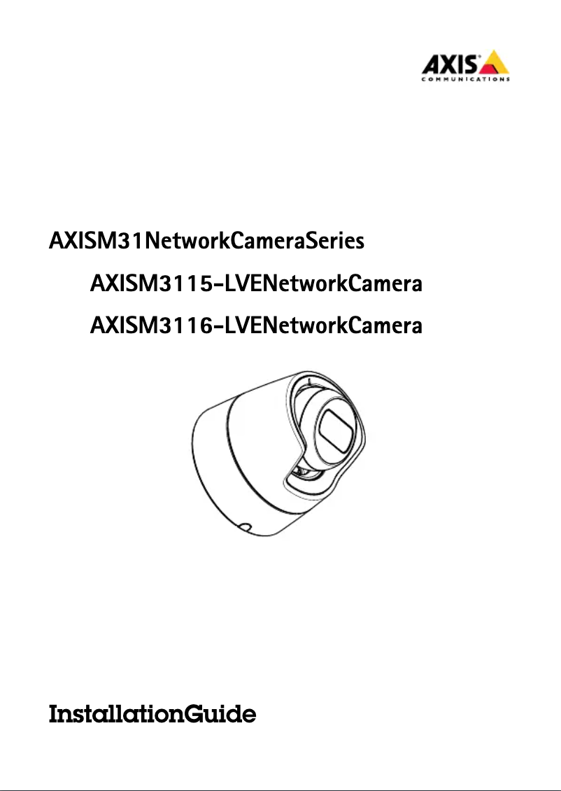 Page 1 de la notice Manuel utilisateur Axis M3116-LVE