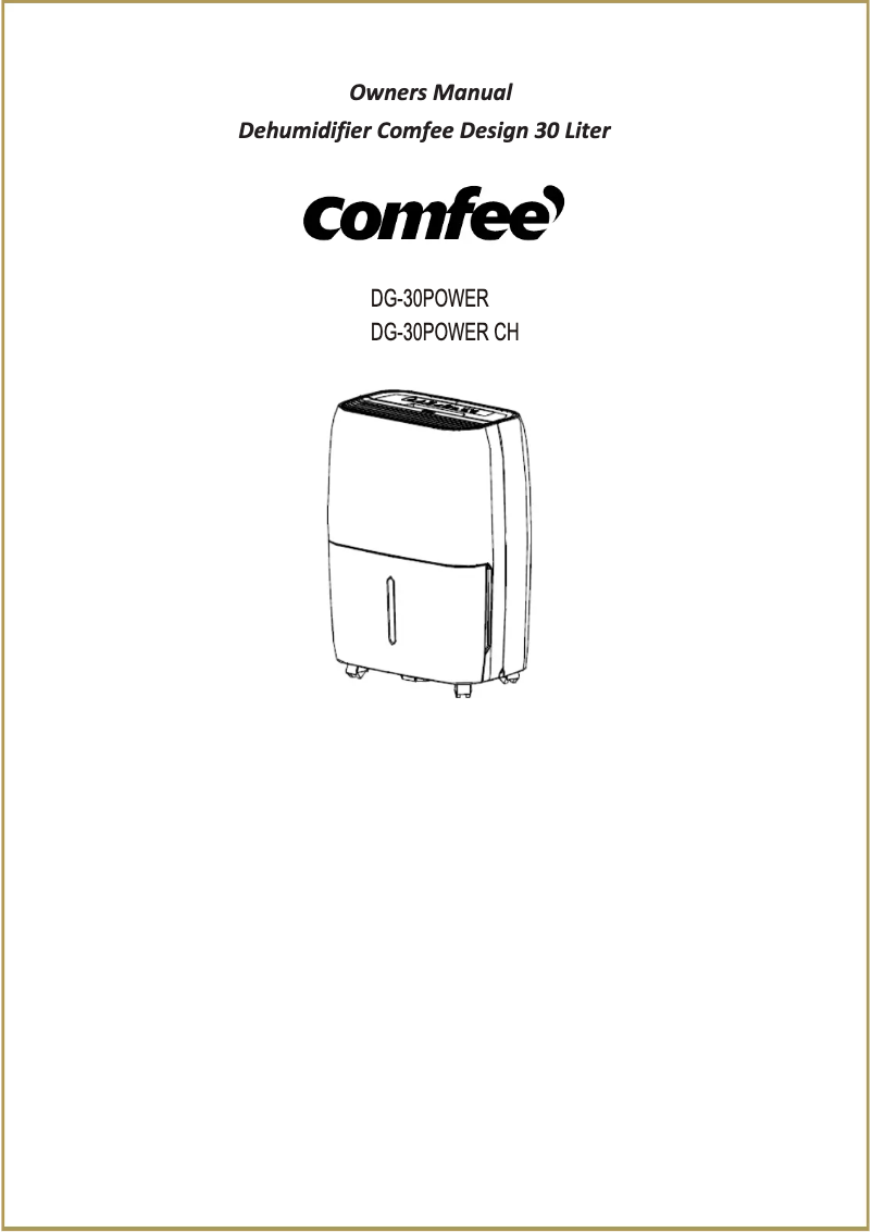 Página 1 del manual Manual de usuario Comfee Midea DG-30 Power