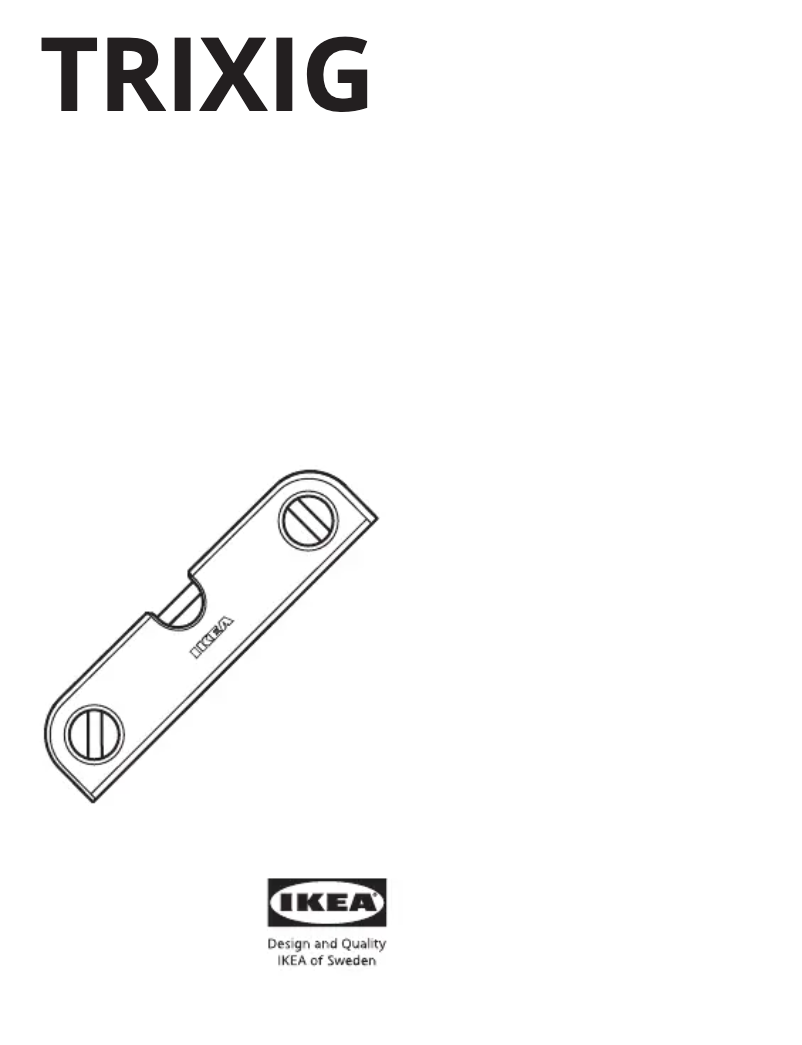 Page 1 de la notice Manuel utilisateur Ikea TRIXIG 705.469.07