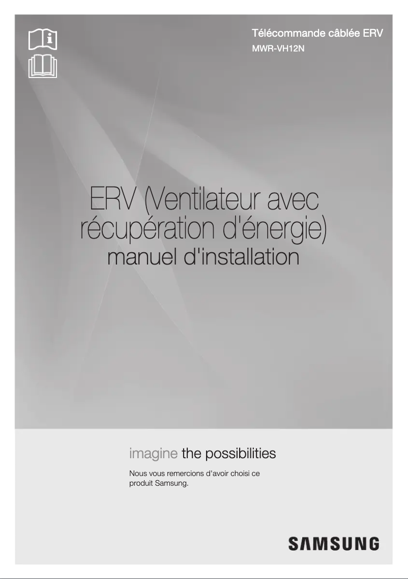 Página 1 del manual Guía de instalación Samsung MWR-VH12N