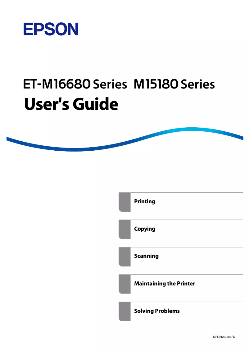 Página 1 del manual Manual de usuario Epson EcoTank M15188