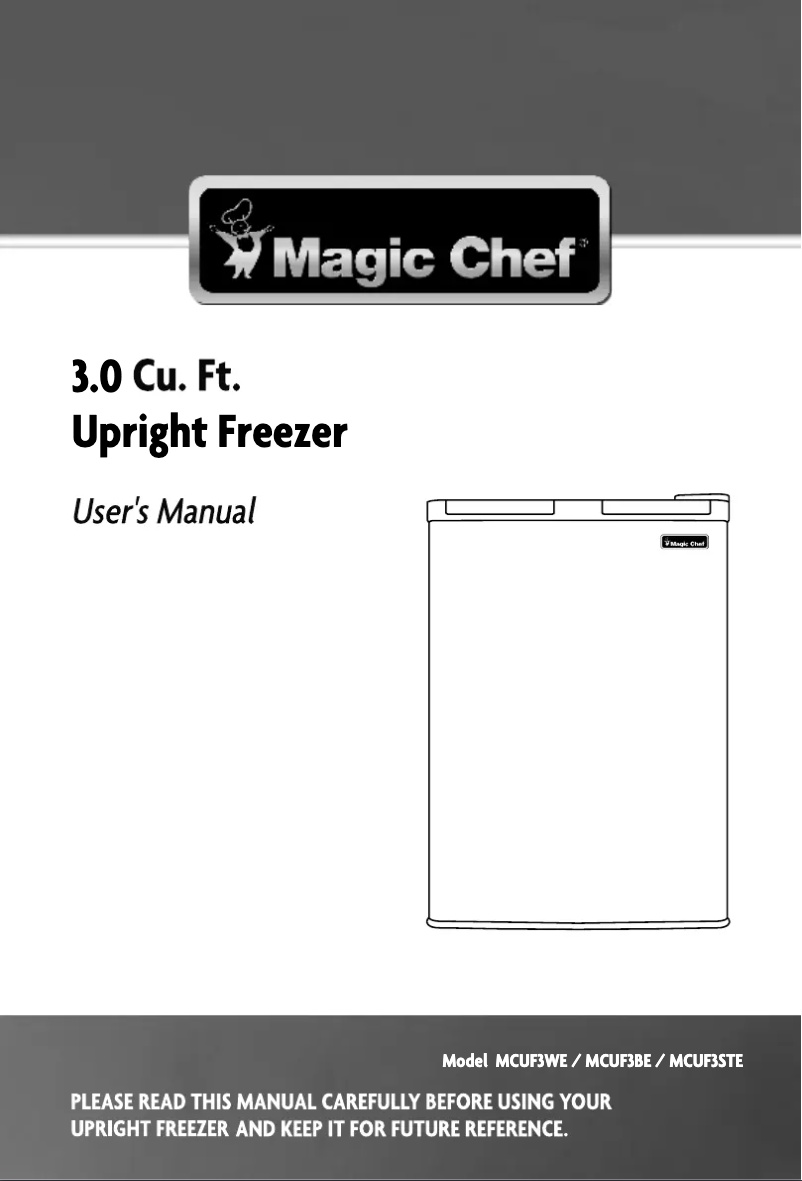 Página 1 del manual Manual de usuario Magic Chef MCUF3BE