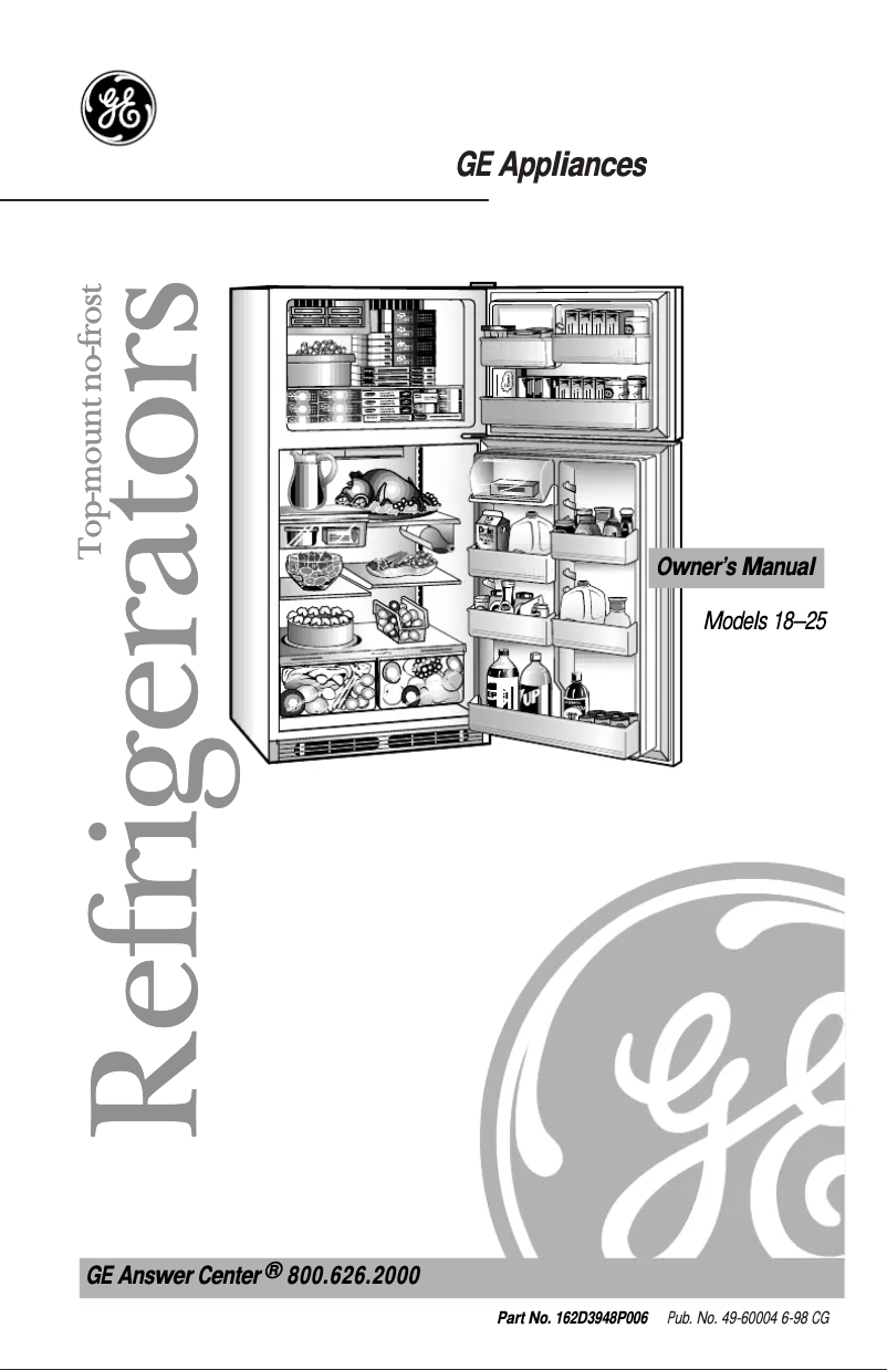 Page n°1 - Manuel d'utilisation et d'entretien GE TBX19FIBAA