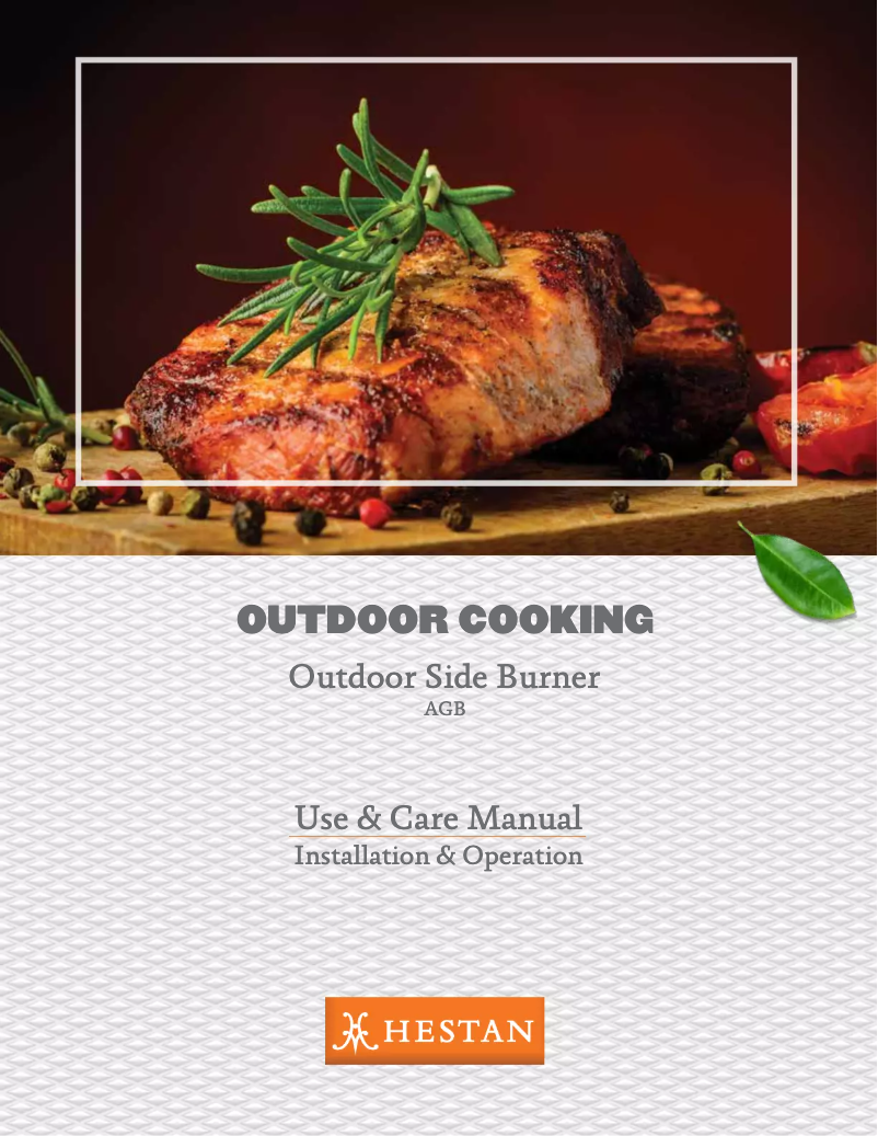 Page 1 de la notice Manuel utilisateur Hestan AGB122-NG