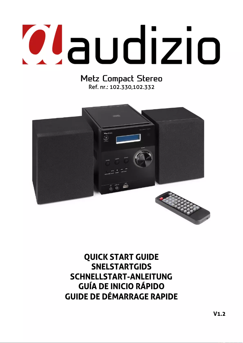 Page 1 de la notice Guide de démarrage rapide Audizio Metz