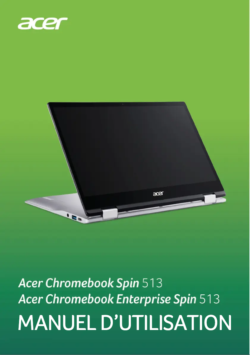 Page 1 de la notice Manuel utilisateur Acer Chromebook Spin 513