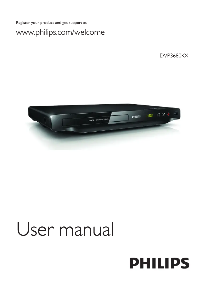 Page n°1 - Manuel utilisateur Philips DVP3680KX