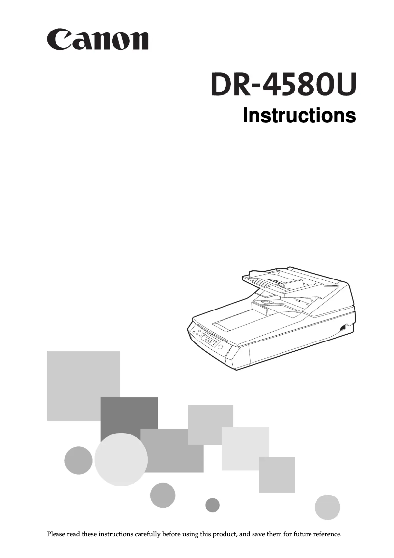Página 1 del manual Manual de usuario Canon imageFORMULA DR-4580U