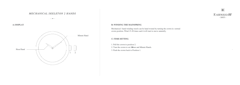 Page 1 de la notice Manuel utilisateur Earnshaw Bauer ES-8061-11