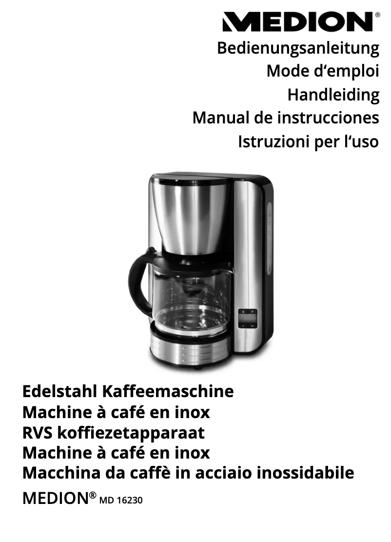 Page 1 de la notice Manuel utilisateur Medion MD 16230