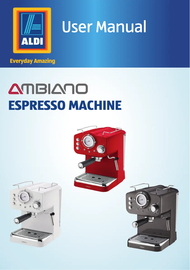 Page 1 de la notice Manuel utilisateur Ambiano GT-EM-01-UK