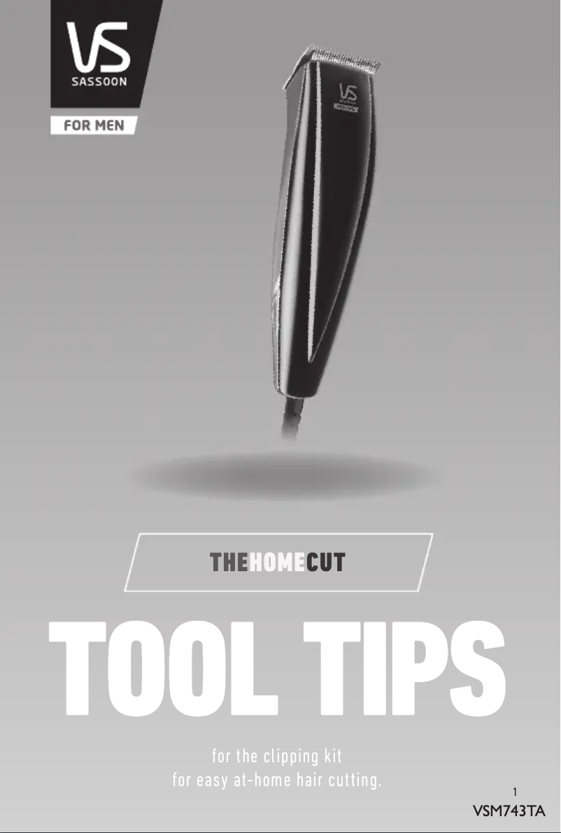 Page 1 de la notice Manuel utilisateur VS Sassoon The Home Cut VSM743TA