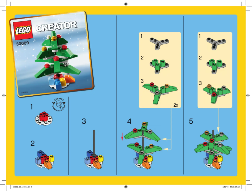 Page 1 de la notice Manuel utilisateur Lego Christmas Tree