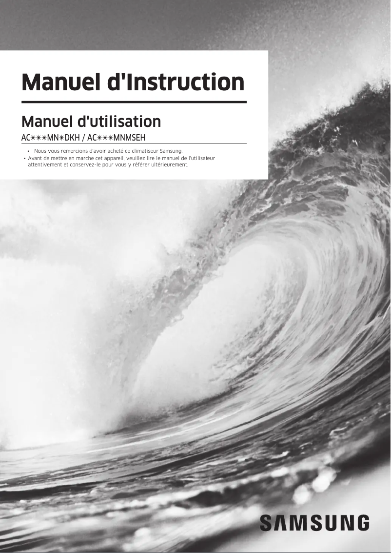 Página 1 del manual Manual de usuario Samsung AC100MNMDKH