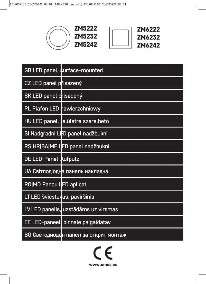 Page 1 de la notice Manuel utilisateur Emos ZM5242