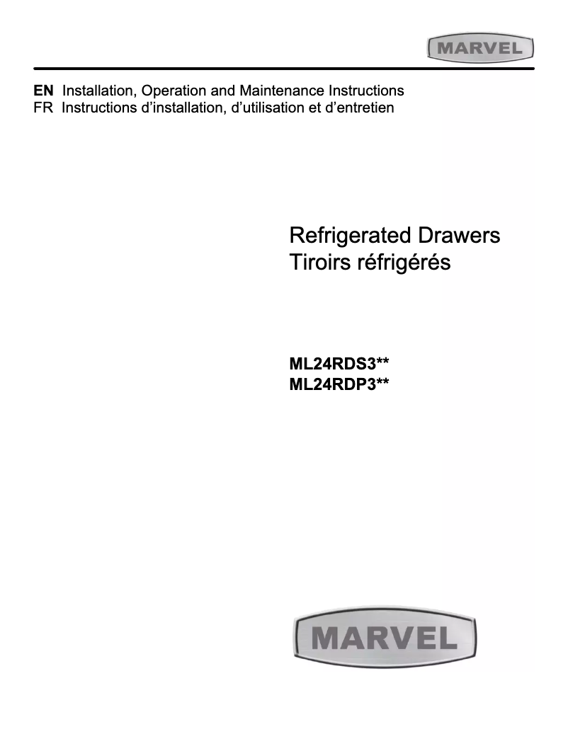 Page 1 de la notice Instructions / montage Marvel ML24RDS3NS