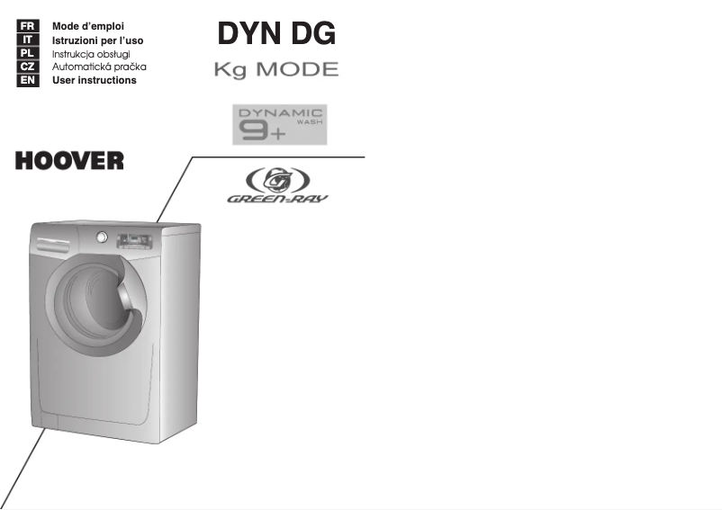 Página 1 del manual Manual de usuario Hoover DYN 9124DG-18S