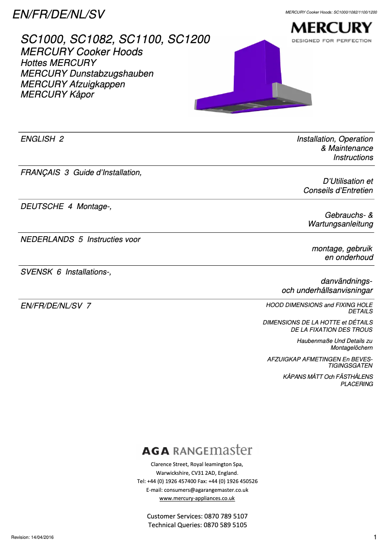 Page 1 of the manual User Manual Falcon SC1082