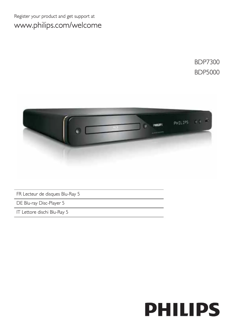 Página 1 del manual Manual de usuario Philips BDP5000