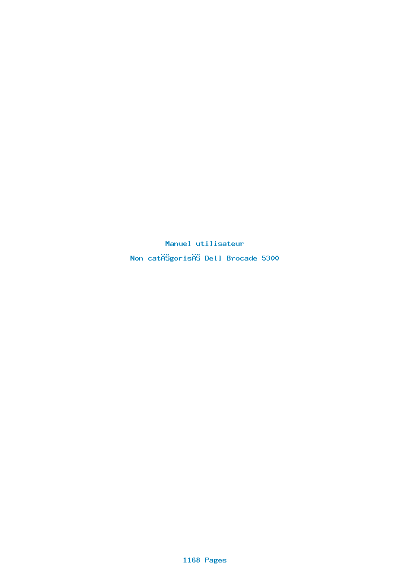 Page 1 de la notice Manuel utilisateur Dell Brocade 5300