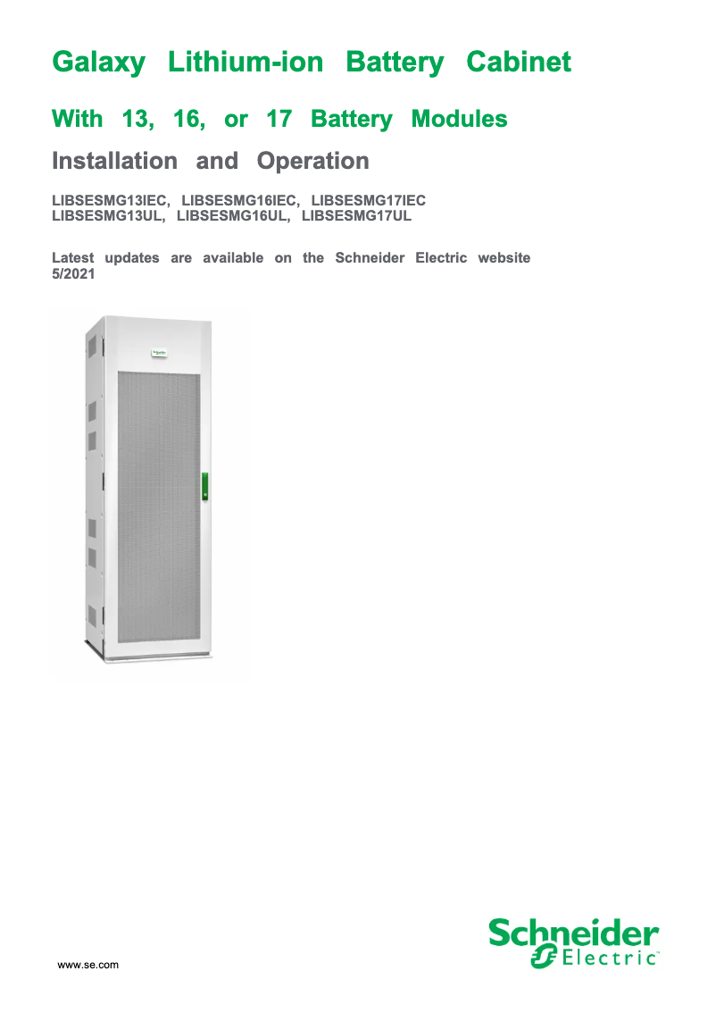Página 1 del manual Manual de usuario APC LIBSESMG16UL
