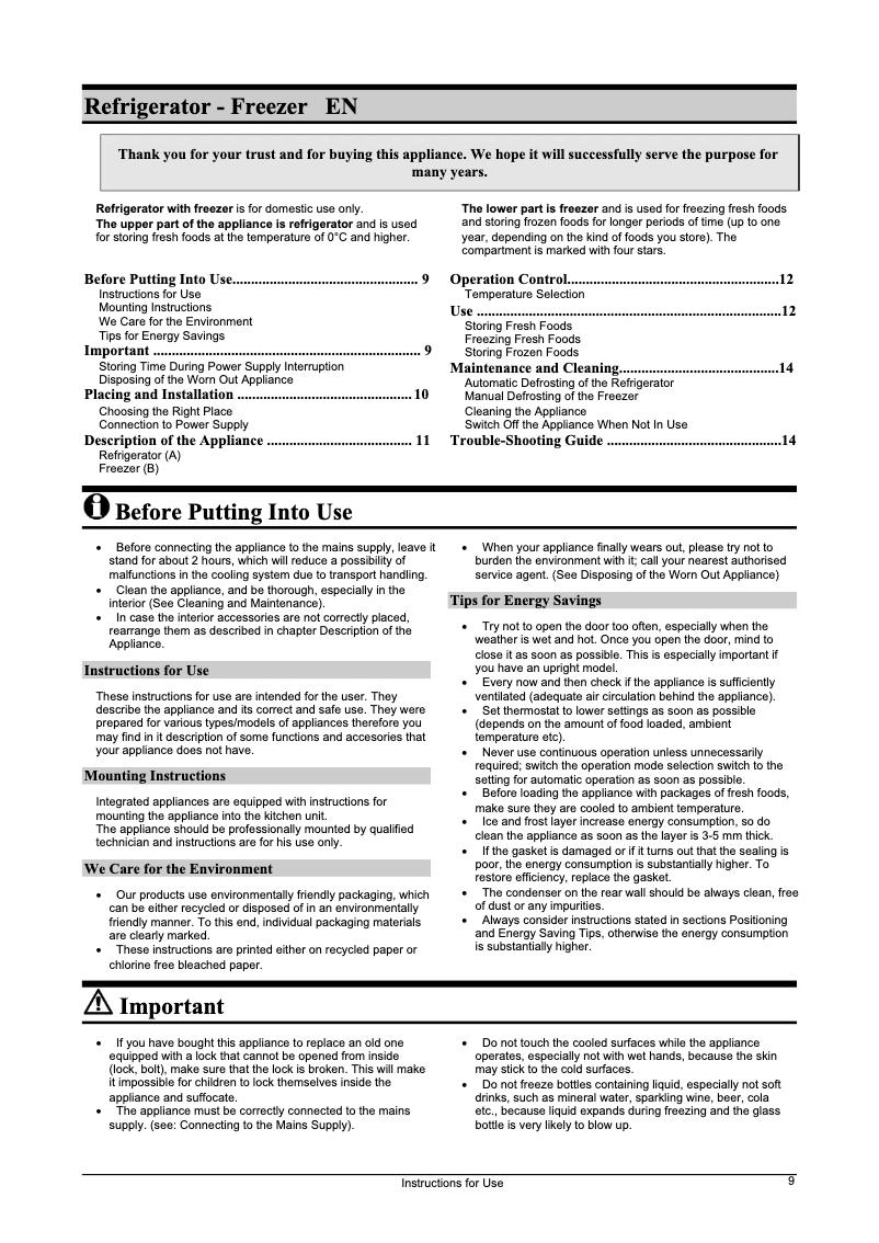 Page 1 de la notice Manuel utilisateur Gorenje KI 292 LA