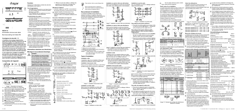 Página 1 del manual Guía de instalación Hager RED011X