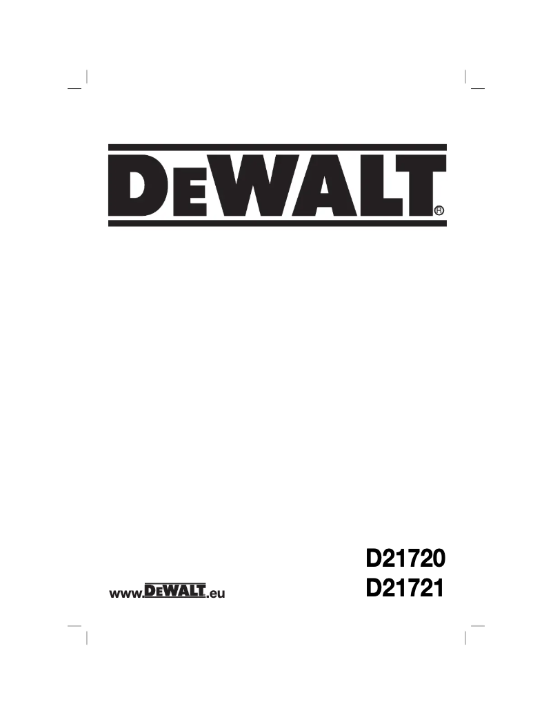 Página 1 del manual Manual de usuario DeWalt D21721