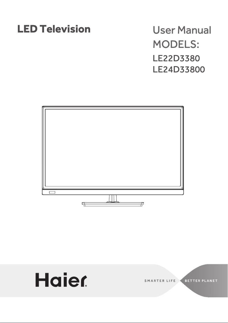 Page 1 de la notice Manuel utilisateur Haier LE24D33800