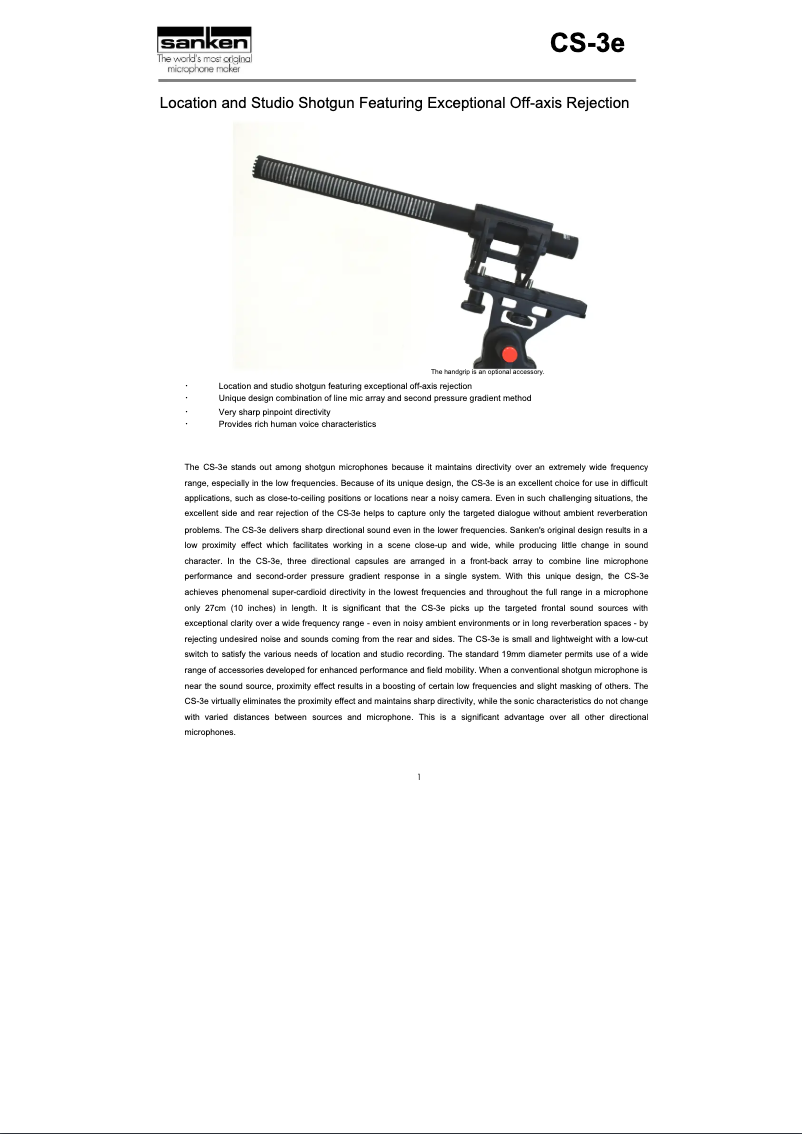 Page 1 de la notice Manuel utilisateur Sanken CS-3e