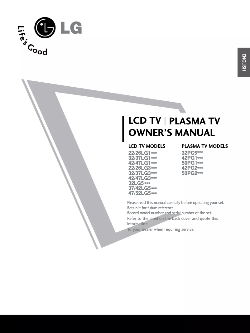 Page 1 de la notice Manuel utilisateur LG 5250FR