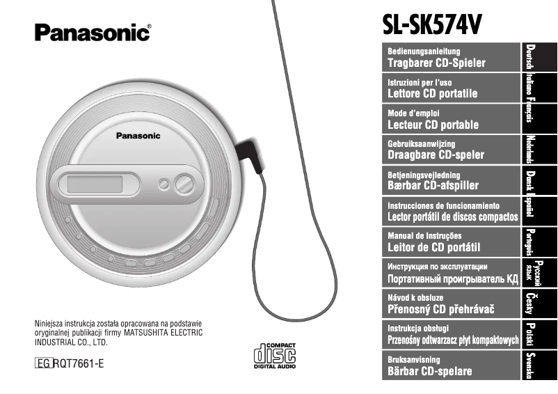 Página 1 del manual Manual de usuario Panasonic SL-SK574V