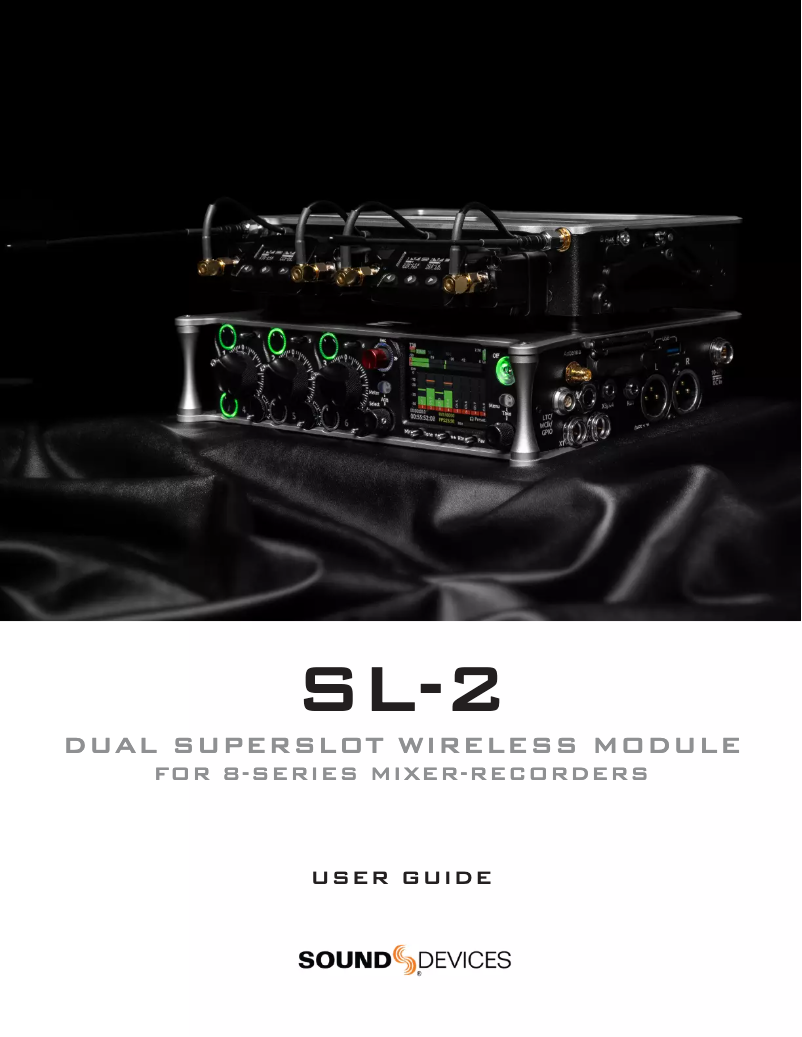 Page 1 de la notice Manuel utilisateur Sound Devices SL-2