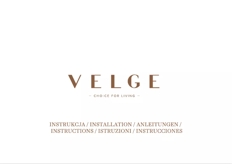 Page 1 de la notice Manuel utilisateur Velge Fluberg VICH 3114.1 X