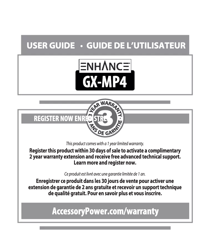 Page 1 de la notice Manuel utilisateur Accessory Power Infiltrate